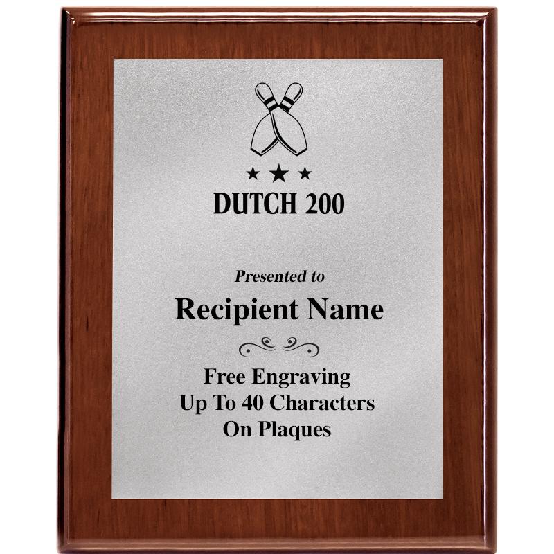 8X10 WALNUT PLQ MATTE SV PLT