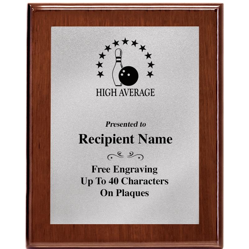 8X10 WALNUT PLQ MATTE SV PLT