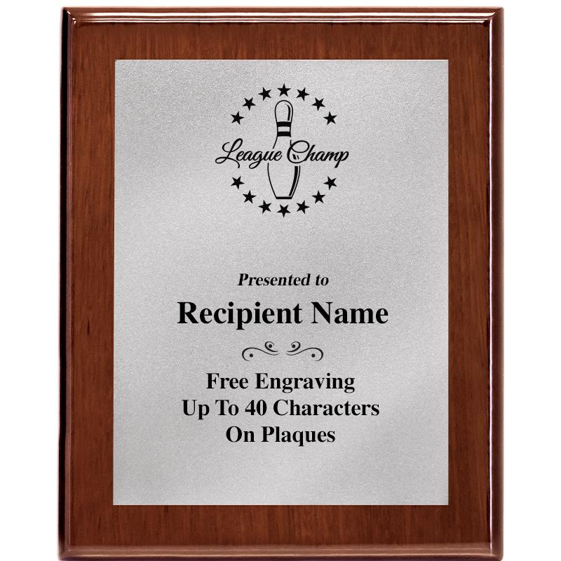 8X10 WALNUT PLQ MATTE SV PLT