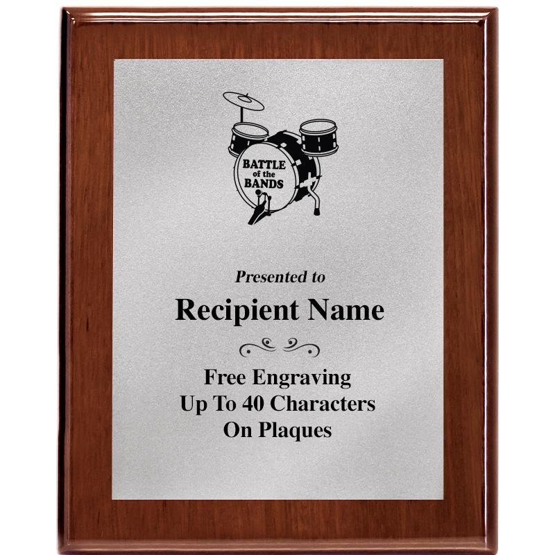 8X10 WALNUT PLQ MATTE SV PLT