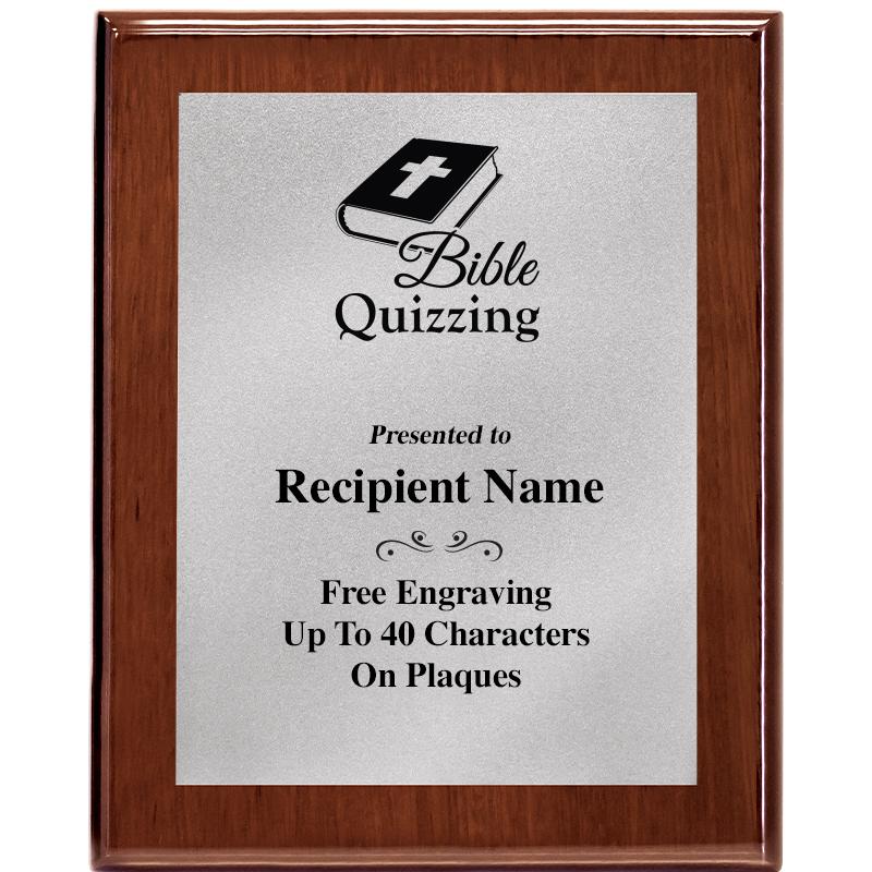 8X10 WALNUT PLQ MATTE SV PLT