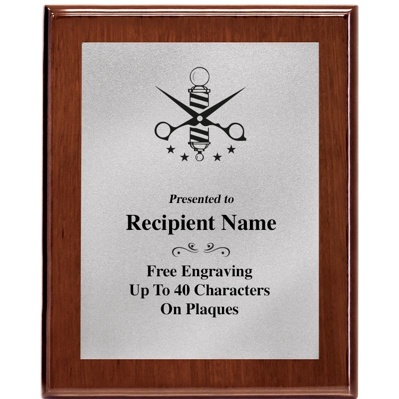 8X10 WALNUT PLQ MATTE SV PLT