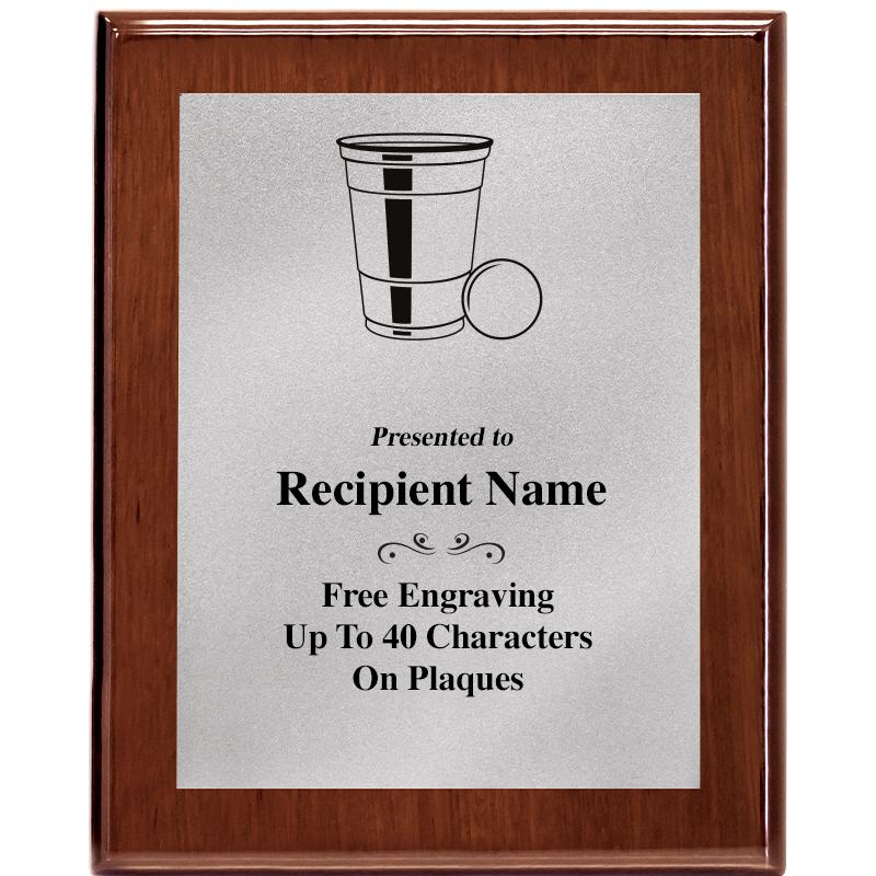 8X10 WALNUT PLQ MATTE SV PLT