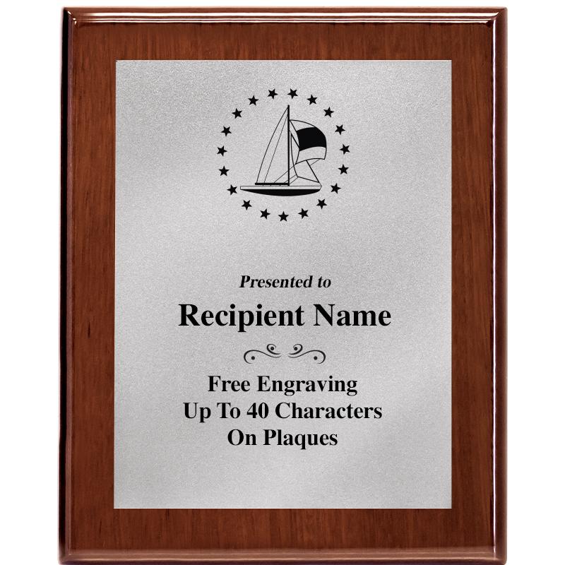 8X10 WALNUT PLQ MATTE SV PLT