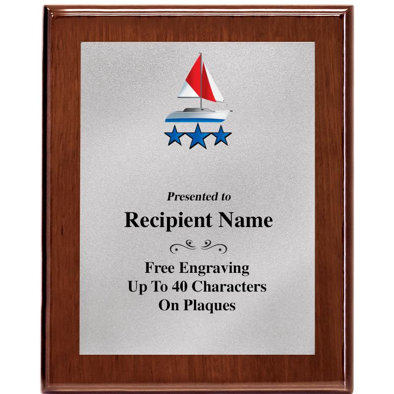 8X10 WALNUT PLQ MATTE SV PLT