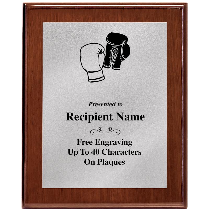 8X10 WALNUT PLQ MATTE SV PLT