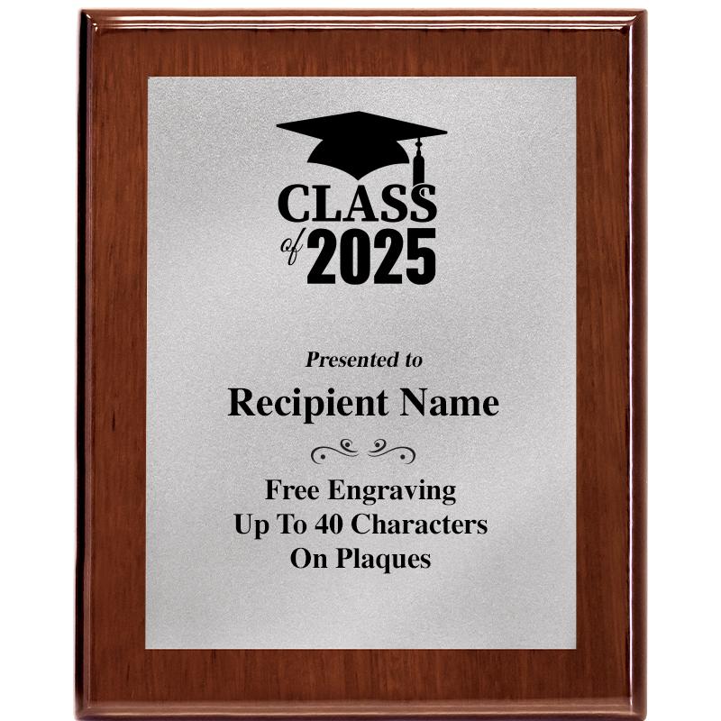 8X10 WALNUT PLQ MATTE SV PLT