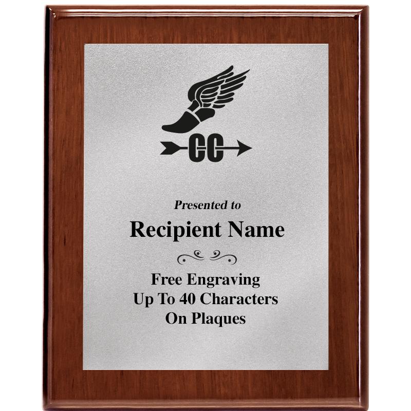 8X10 WALNUT PLQ MATTE SV PLT