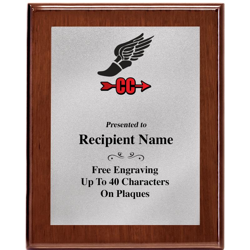 8X10 WALNUT PLQ MATTE SV PLT