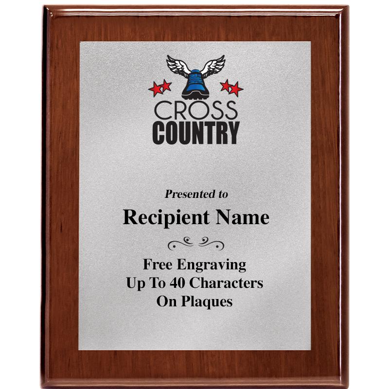 8X10 WALNUT PLQ MATTE SV PLT