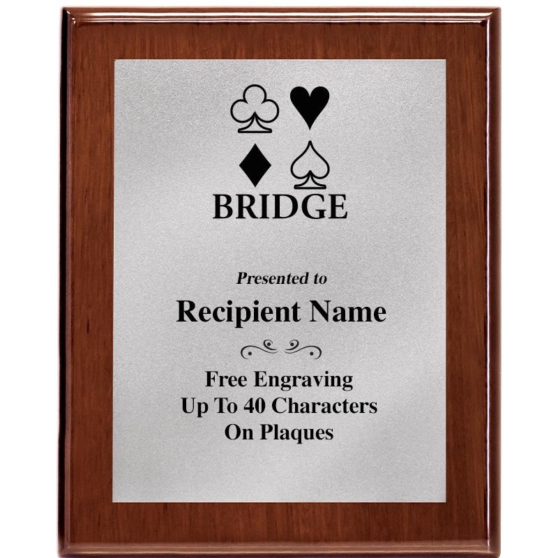 8X10 WALNUT PLQ MATTE SV PLT