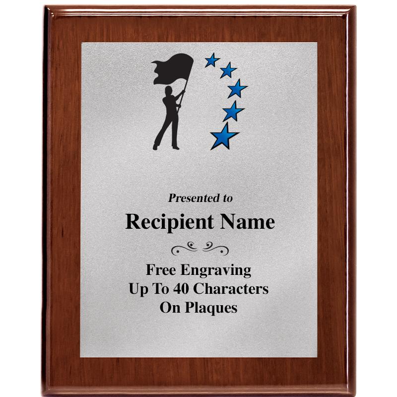 8X10 WALNUT PLQ MATTE SV PLT