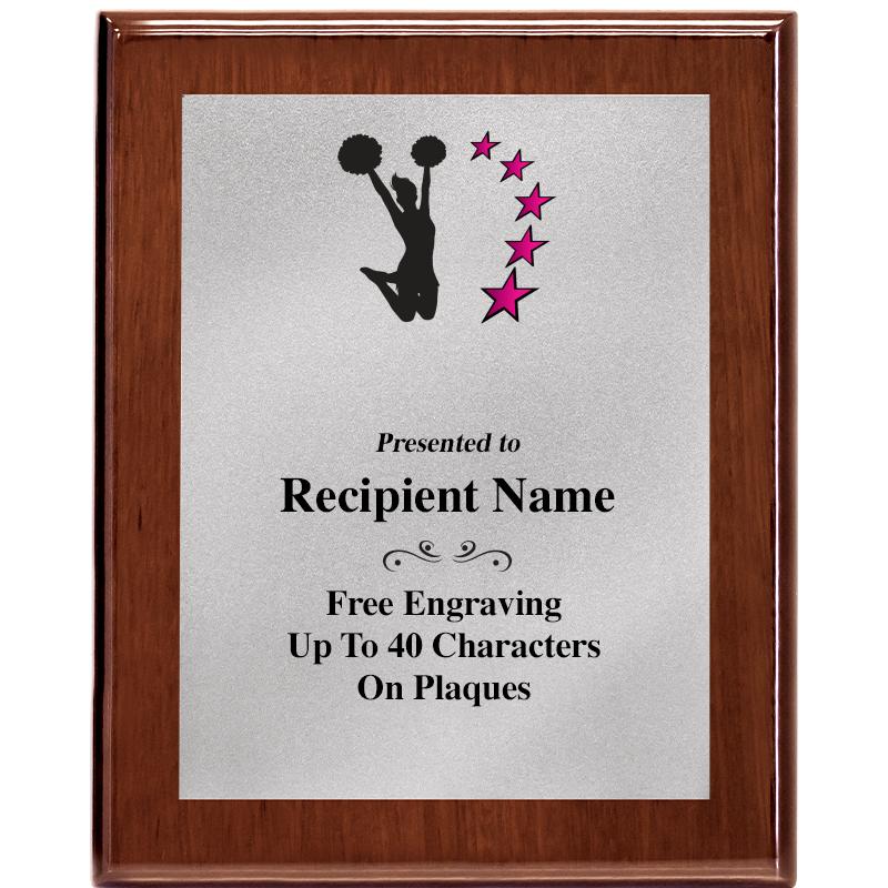 8X10 WALNUT PLQ MATTE SV PLT