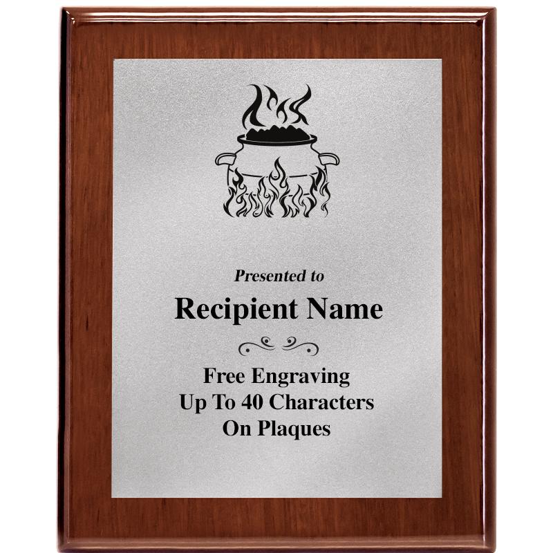 8X10 WALNUT PLQ MATTE SV PLT