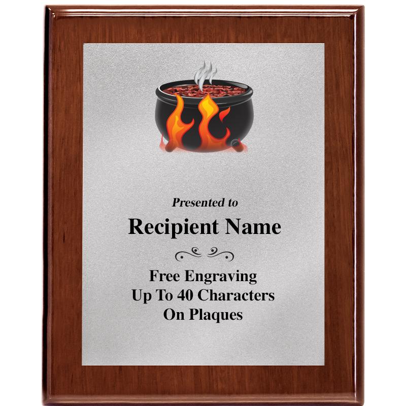 8X10 WALNUT PLQ MATTE SV PLT