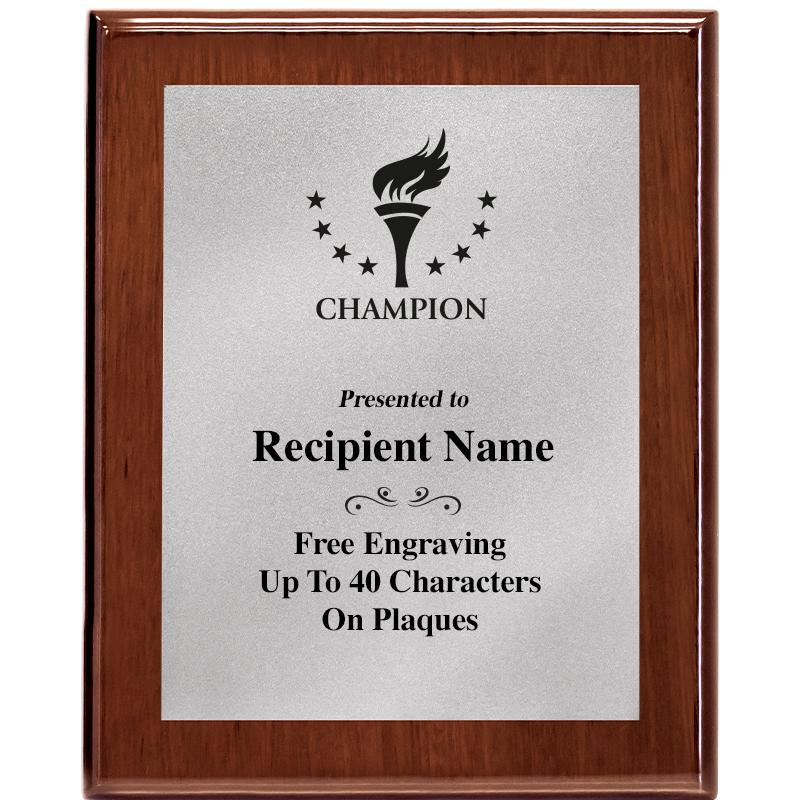 8X10 WALNUT PLQ MATTE SV PLT