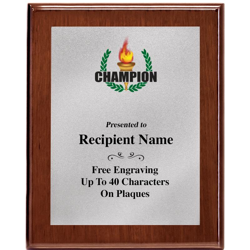 8X10 WALNUT PLQ MATTE SV PLT