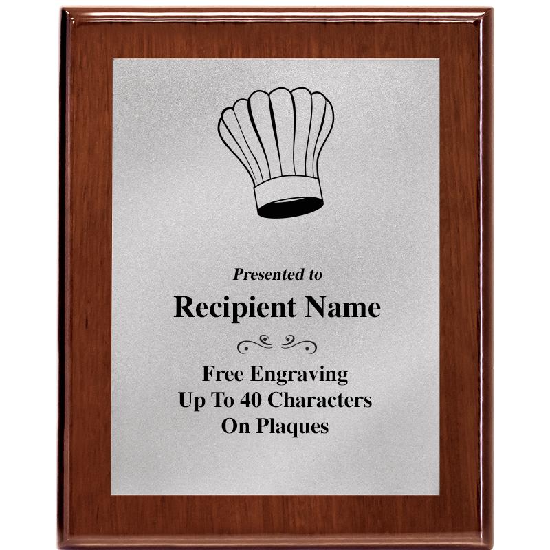 8X10 WALNUT PLQ MATTE SV PLT