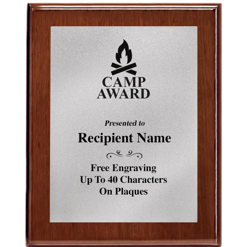 8X10 WALNUT PLQ MATTE SV PLT