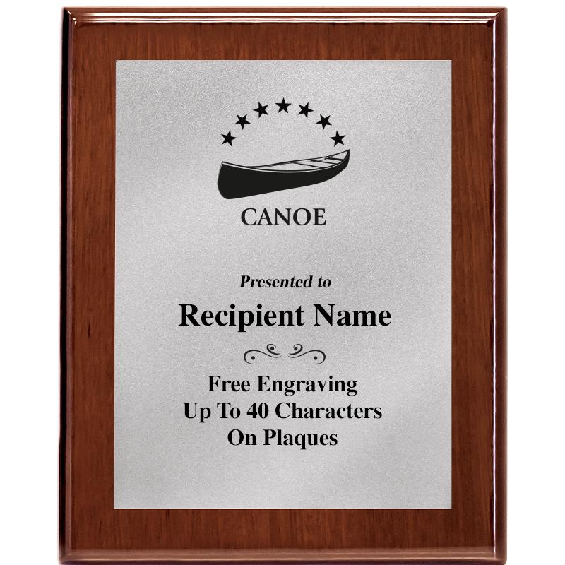 8X10 WALNUT PLQ MATTE SV PLT