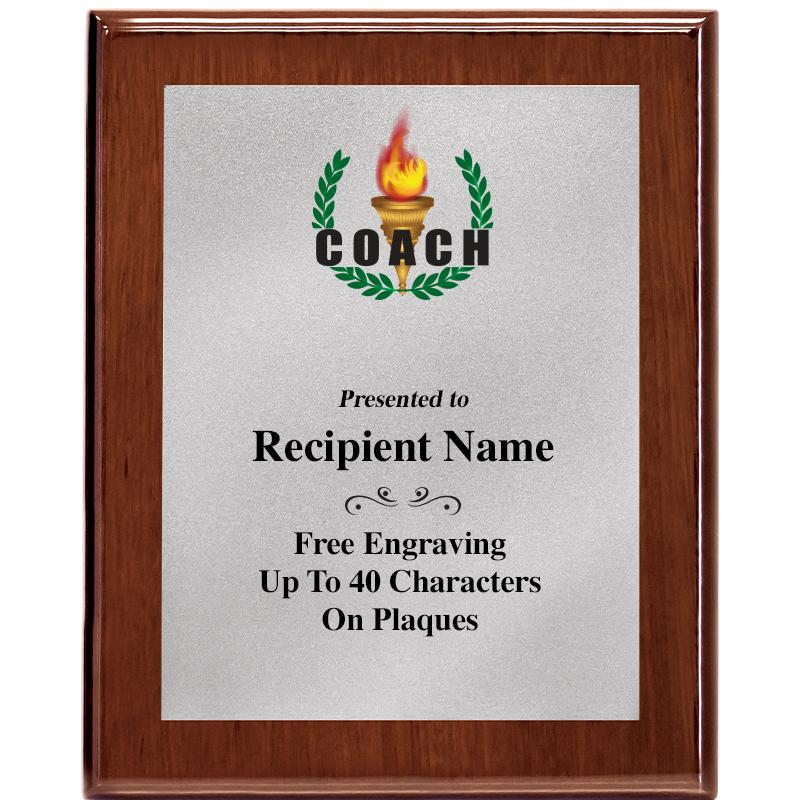 8X10 WALNUT PLQ MATTE SV PLT