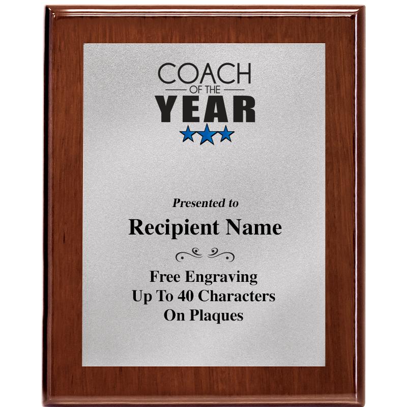 8X10 WALNUT PLQ MATTE SV PLT