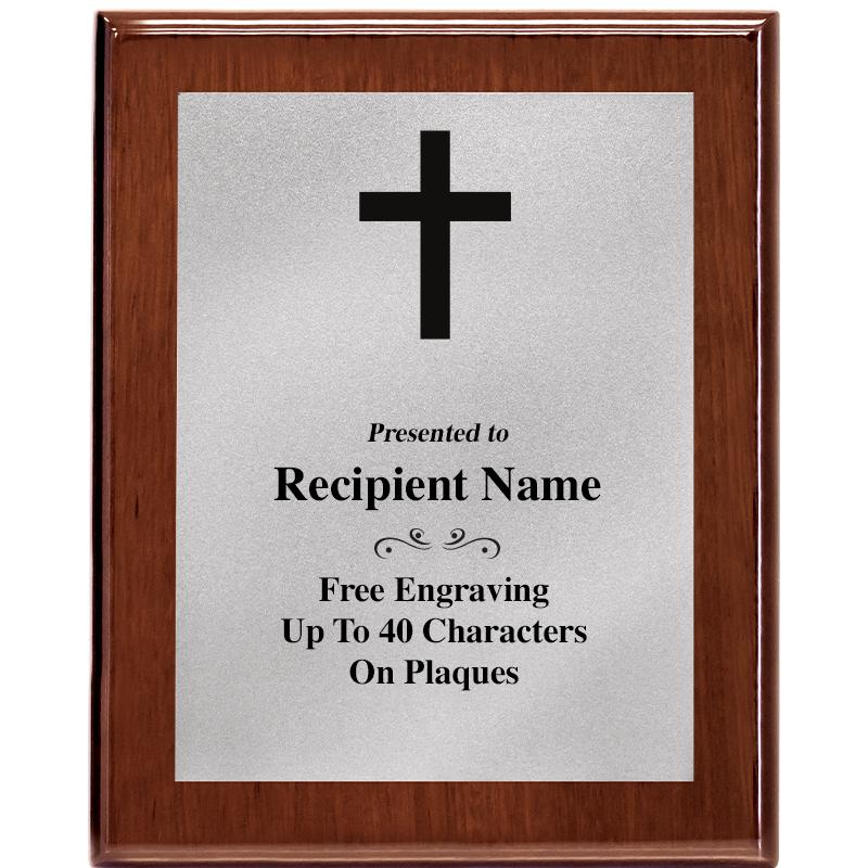 8X10 WALNUT PLQ MATTE SV PLT