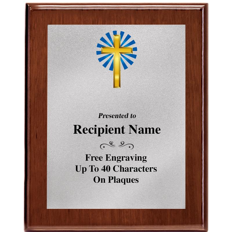 8X10 WALNUT PLQ MATTE SV PLT