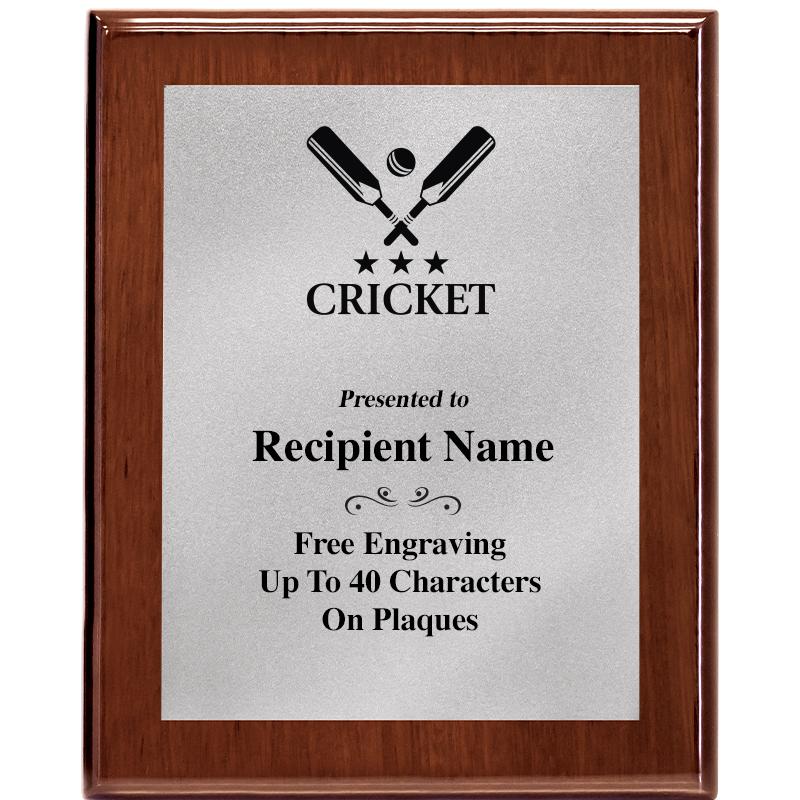 8X10 WALNUT PLQ MATTE SV PLT