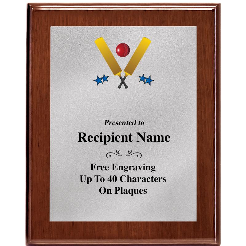 8X10 WALNUT PLQ MATTE SV PLT