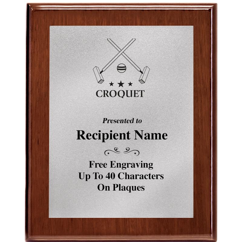 8X10 WALNUT PLQ MATTE SV PLT