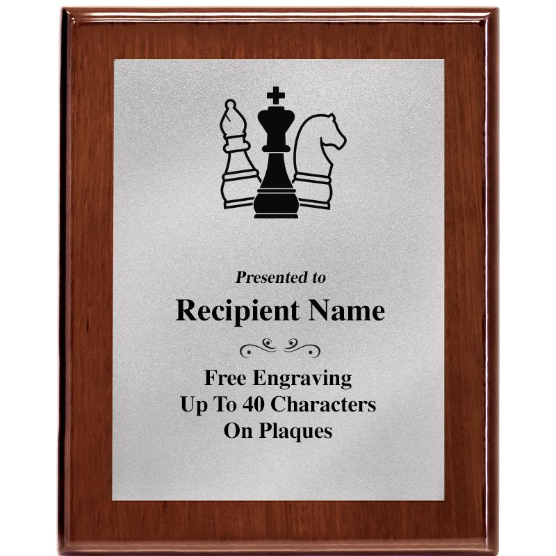 8X10 WALNUT PLQ MATTE SV PLT