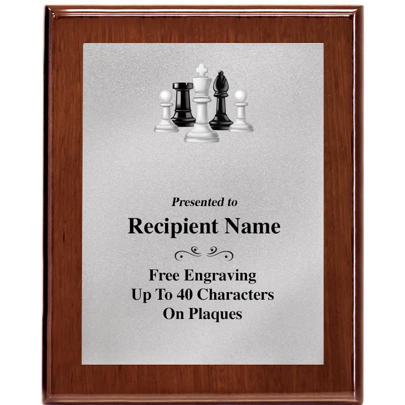 8X10 WALNUT PLQ MATTE SV PLT