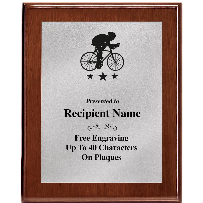 8X10 WALNUT PLQ MATTE SV PLT