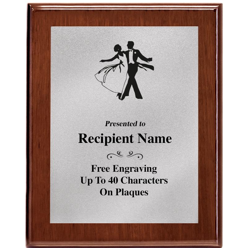 8X10 WALNUT PLQ MATTE SV PLT