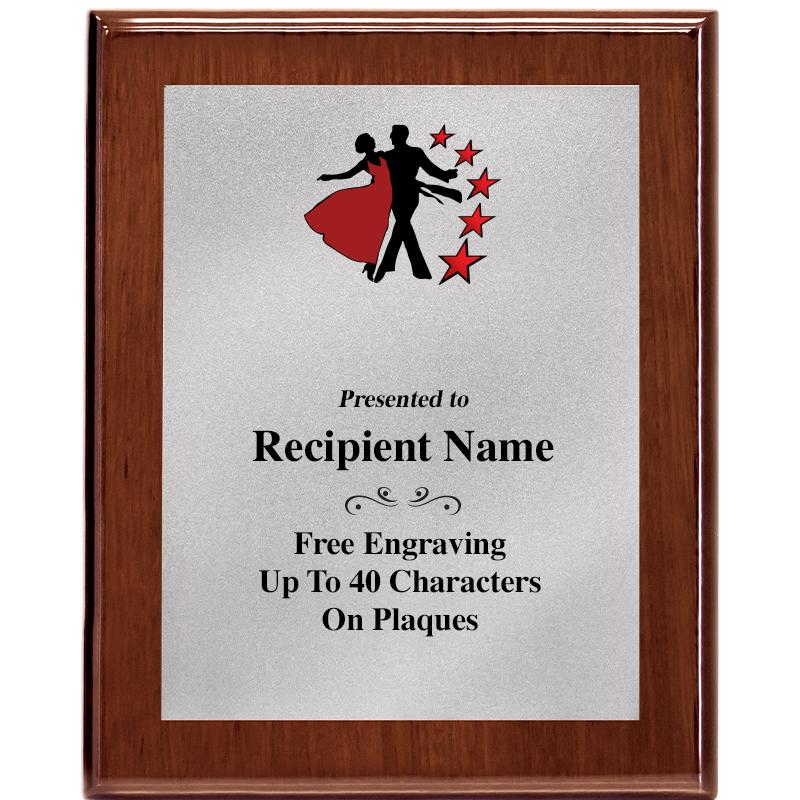 8X10 WALNUT PLQ MATTE SV PLT