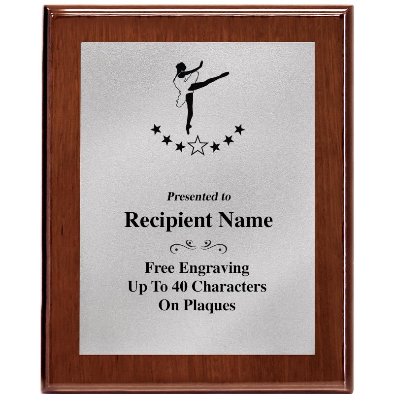 8X10 WALNUT PLQ MATTE SV PLT