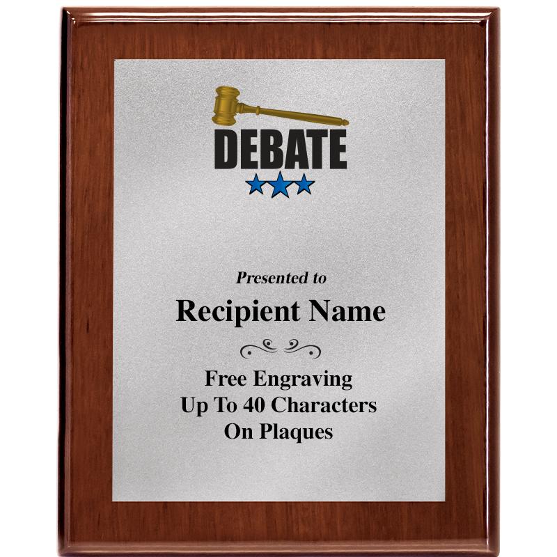 8X10 WALNUT PLQ MATTE SV PLT