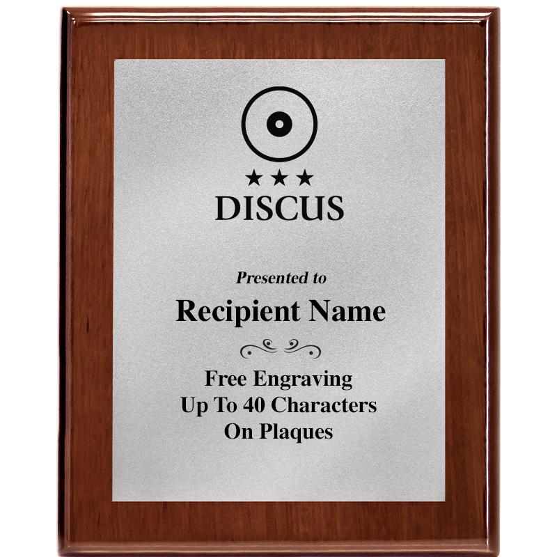 8X10 WALNUT PLQ MATTE SV PLT