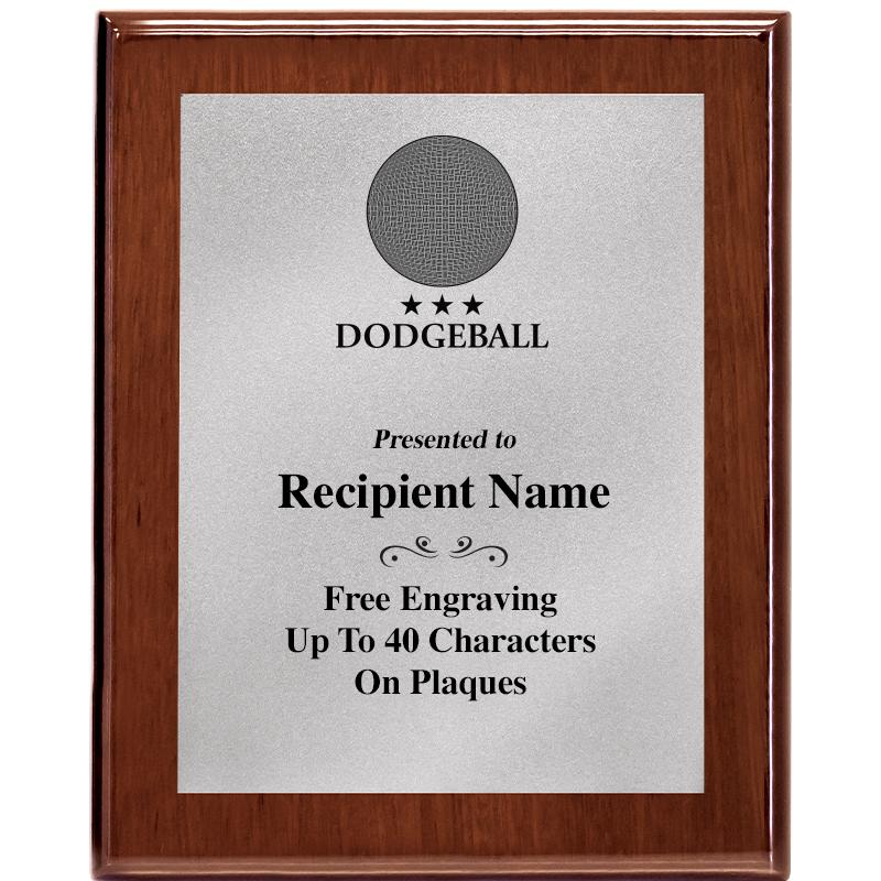 8X10 WALNUT PLQ MATTE SV PLT