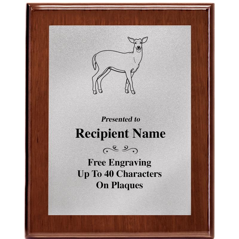 8X10 WALNUT PLQ MATTE SV PLT