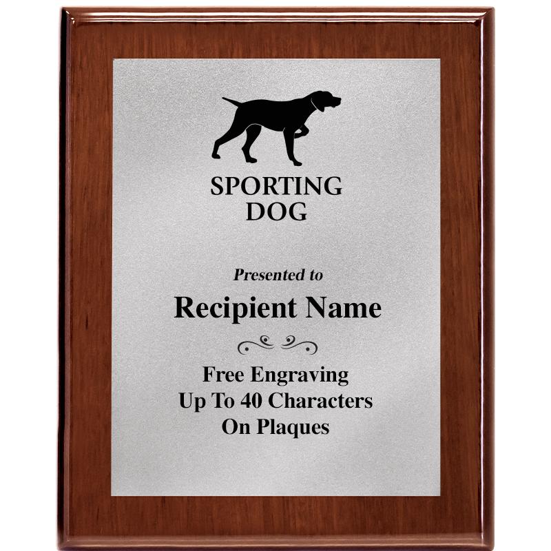 8X10 WALNUT PLQ MATTE SV PLT