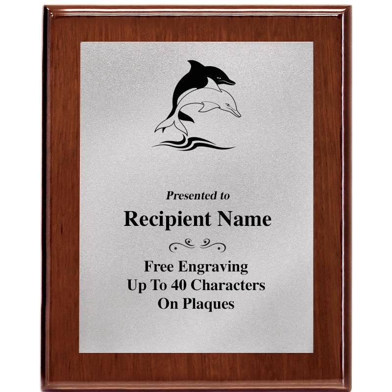 8X10 WALNUT PLQ MATTE SV PLT