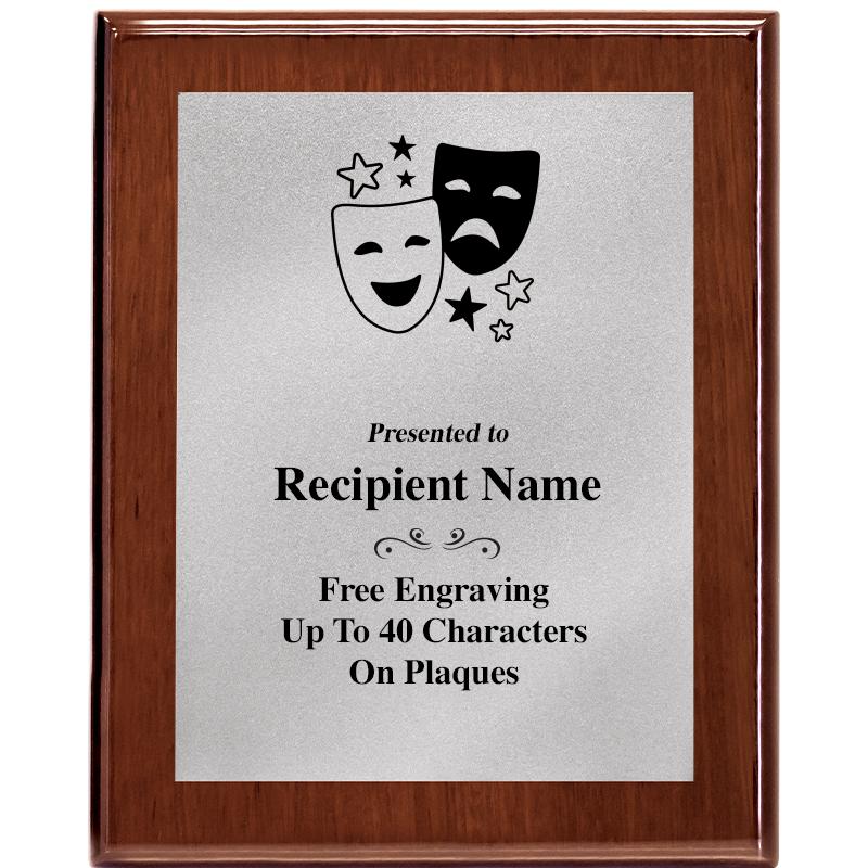 8X10 WALNUT PLQ MATTE SV PLT