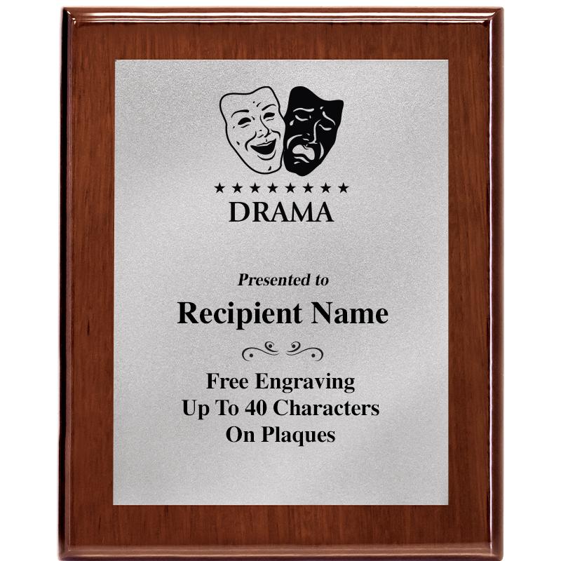 8X10 WALNUT PLQ MATTE SV PLT