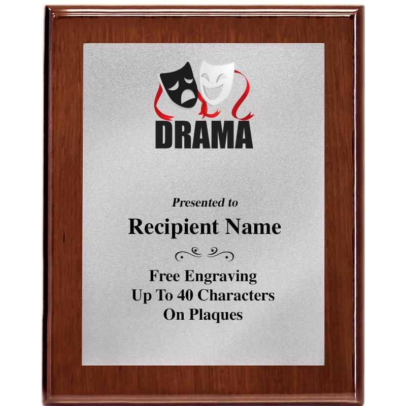 8X10 WALNUT PLQ MATTE SV PLT