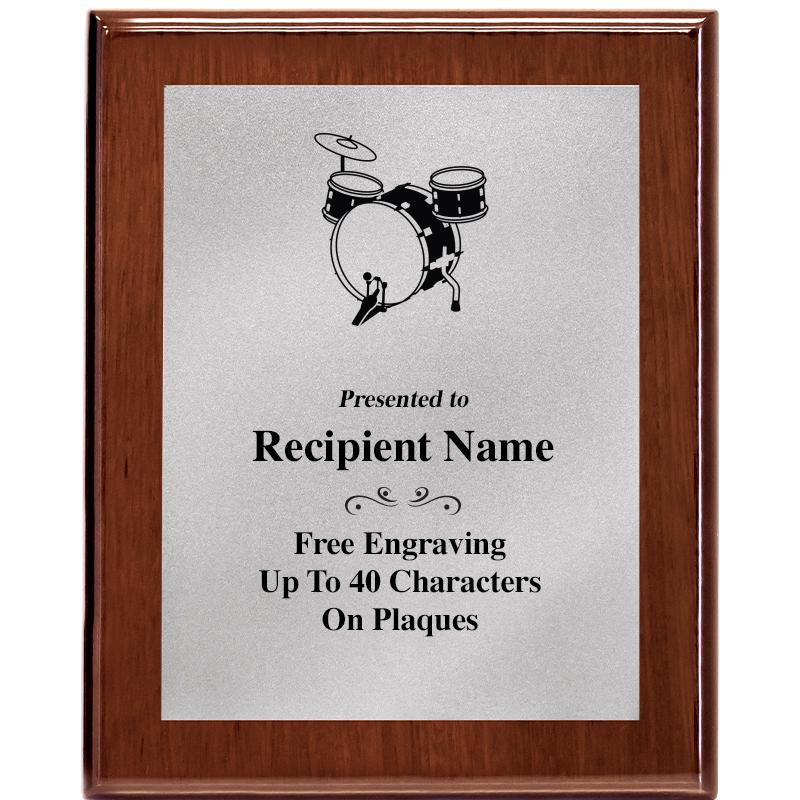 8X10 WALNUT PLQ MATTE SV PLT