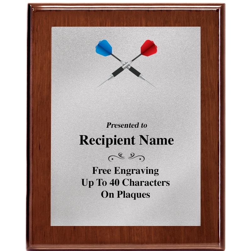 8X10 WALNUT PLQ MATTE SV PLT