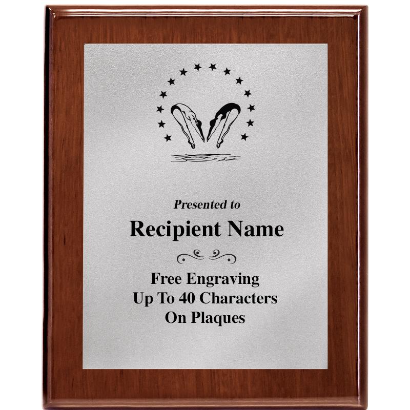 8X10 WALNUT PLQ MATTE SV PLT