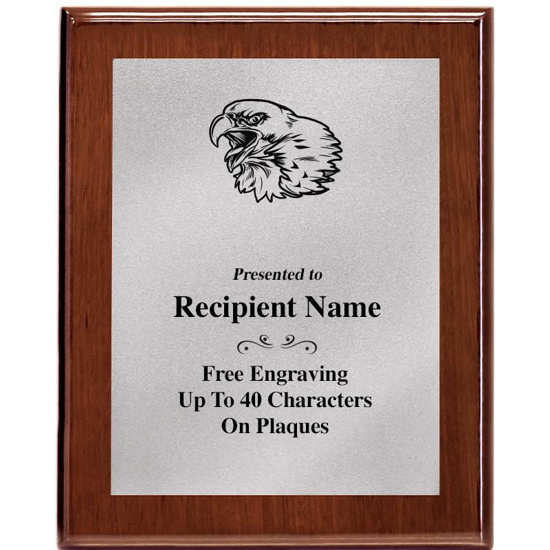 8X10 WALNUT PLQ MATTE SV PLT